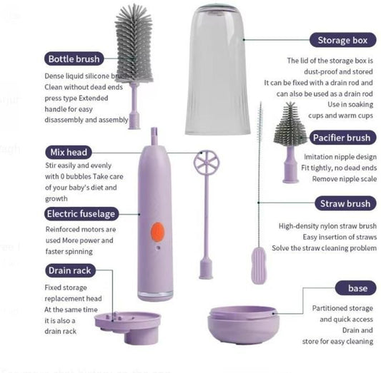 Bottle Brush, Teacup Brush Cleanning and Charging Brush