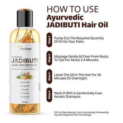 TryOnes Ayurvedic Jadibuti Hair Growth Oil 100ml(Pack Of 2)